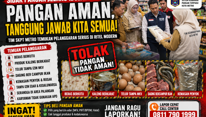 Jelang Iduladha, Tim SKPT Metro Temukan Produk Berkarat dan Pangan Tak Higienis