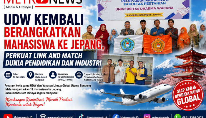 UDW Kembali Berangkatkan Mahasiswa ke Jepang, Perkuat Link and Match Dunia Pendidikan dan Industri