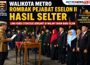 Walikota Metro Rombak Pejabat Eselon II Hasil Selter, Lima Kursi Strategis Berganti di Malam Tahun Baru Islam
