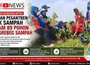 Sambut HUT ke-89 Kota Metro, GML dan Pesantren Bank Sampah Tanam 89 Pohon serta Gelar Grebeg Sampah