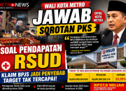 Wali Kota Metro Jawab Sorotan PKS Soal Pendapatan RSUD, Klaim BPJS Jadi Penyebab Target Tak Tercapai
