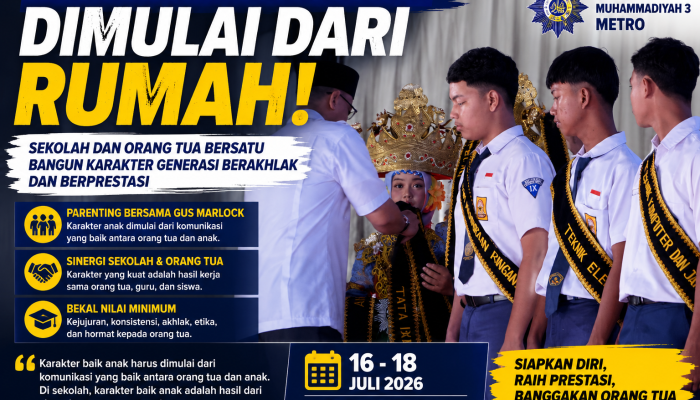 FORTASI 2026 Dimulai dari Rumah, SMK Muhammadiyah 3 Metro Libatkan Orang Tua Bangun Karakter Siswa