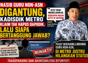 Nasib Guru Non-ASN Digantung, Kadisdikbud Metro Klaim Tak Hapus Dapodik