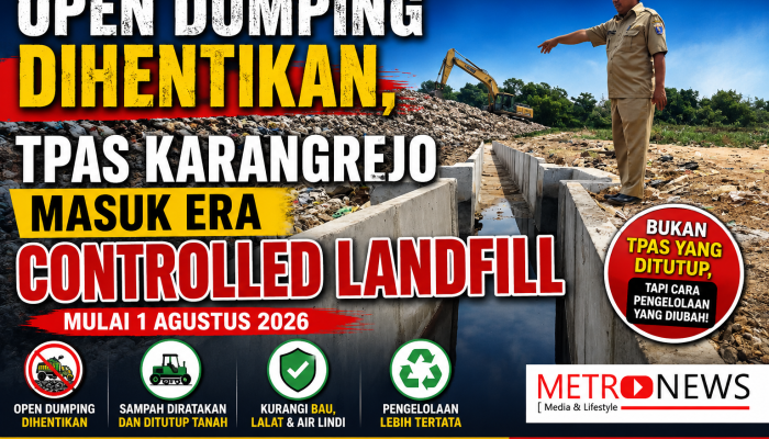 Open Dumping Dihentikan, Mulai 1 Agustus TPAS Karangrejo Masuk Era Controlled Landfill