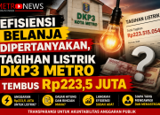 Tagihan Listrik Rp223,5 Juta Tanpa Tender, Anggaran DKP3 Kota Metro Disorot